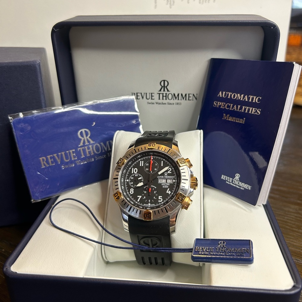 Revue Thommen Men's Airspeed Black Dial Chronograph Automatic Watch 16071.6854